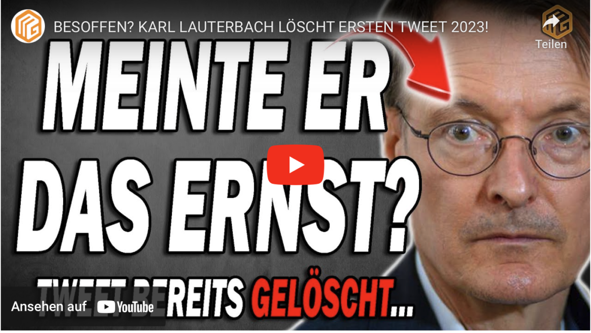 BESOFFEN? KARL LAUTERBACH LÖSCHT ERSTEN TWEET 2023!