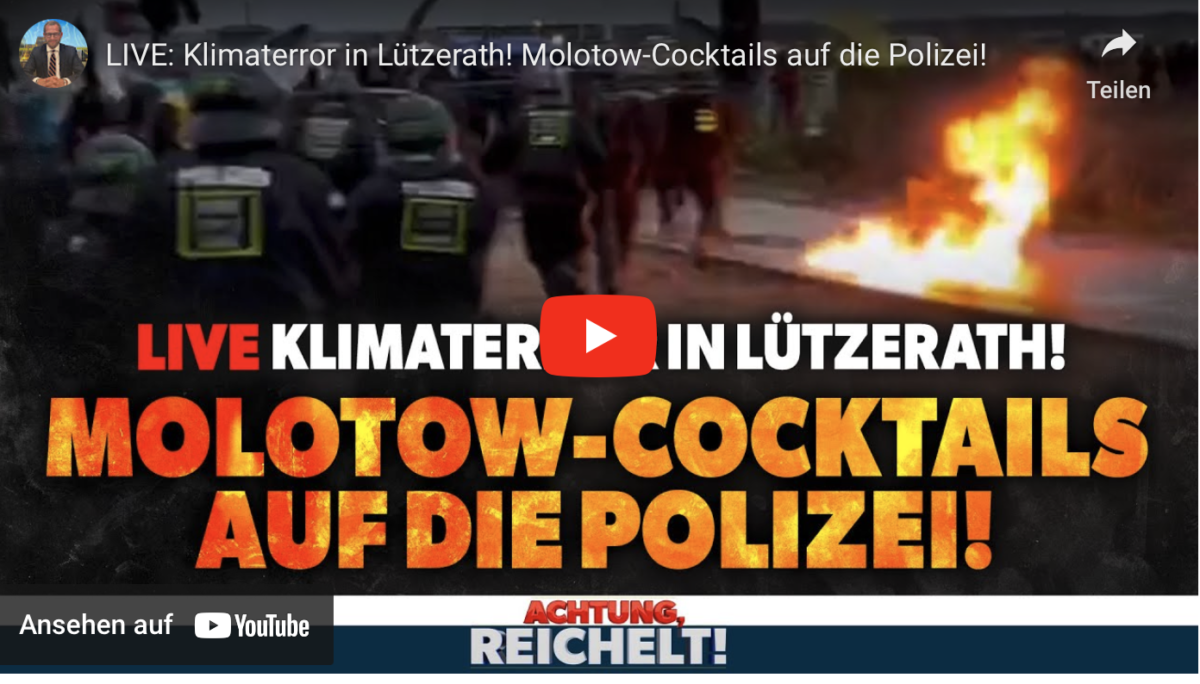 LIVE: Klimaterror in Lützerath! Molotow-Cocktails auf die Polizei!