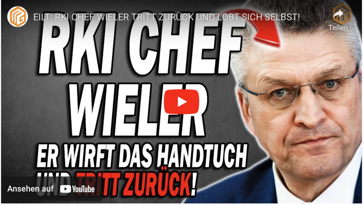EILT: RKI CHEF WIELER TRITT ZURÜCK UND LOBT SICH SELBST!