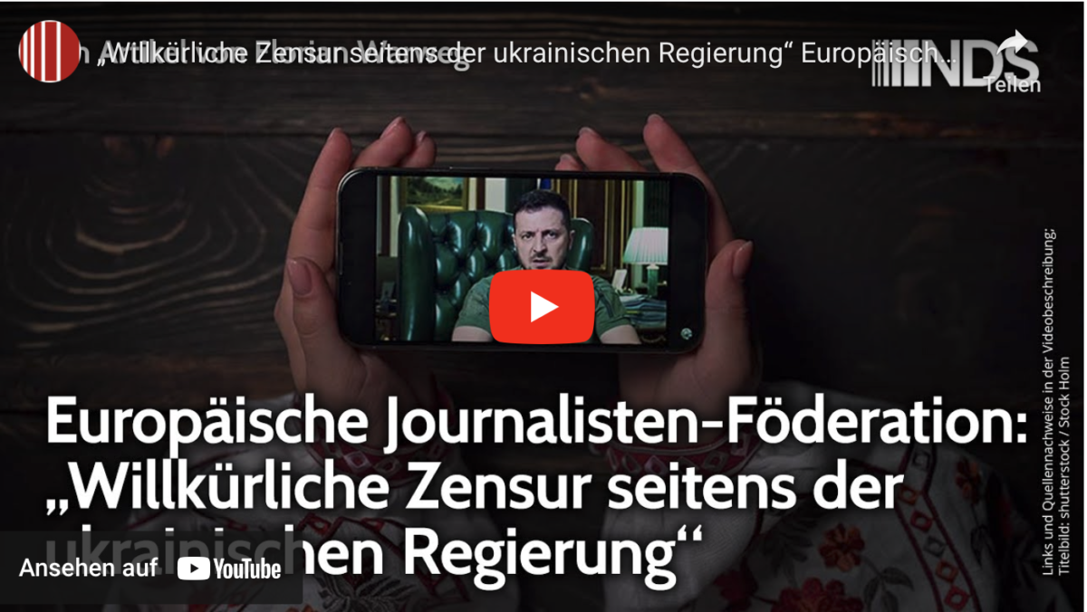 „Willkürliche Zensur seitens der ukrainischen Regierung“ Europäische Journalisten-Föderation