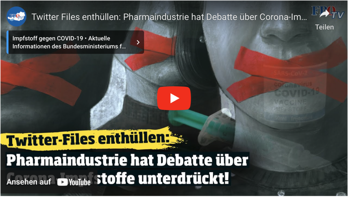 Twitter Files enthüllen: Pharmaindustrie hat Debatte über Corona-Impfstoffe unterdrückt!