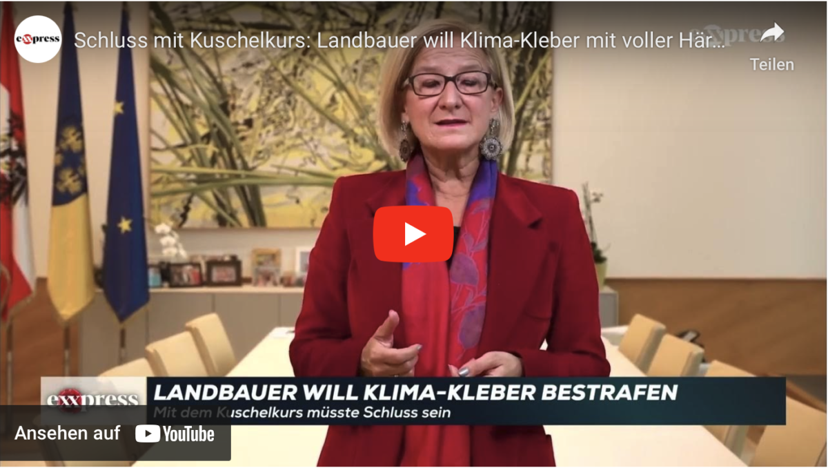 Schluss mit Kuschelkurs: Landbauer will Klima-Kleber mit voller Härte bestrafen!