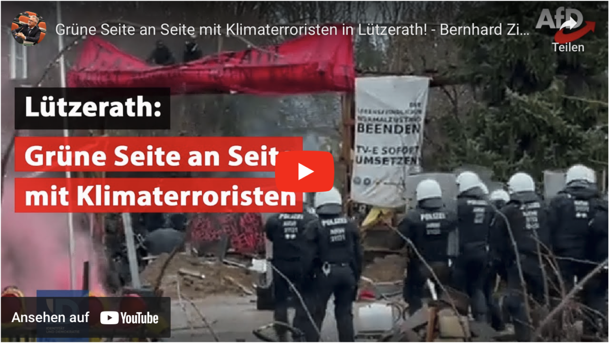 Grüne Seite an Seite mit Klimaterroristen in Lützerath!