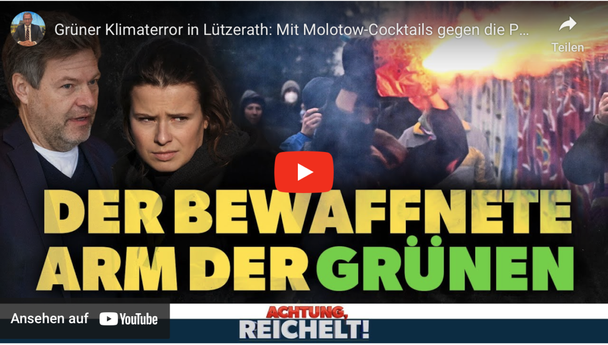 Grüner Klimaterror in Lützerath: Mit Molotow-Cocktails gegen die Polizei