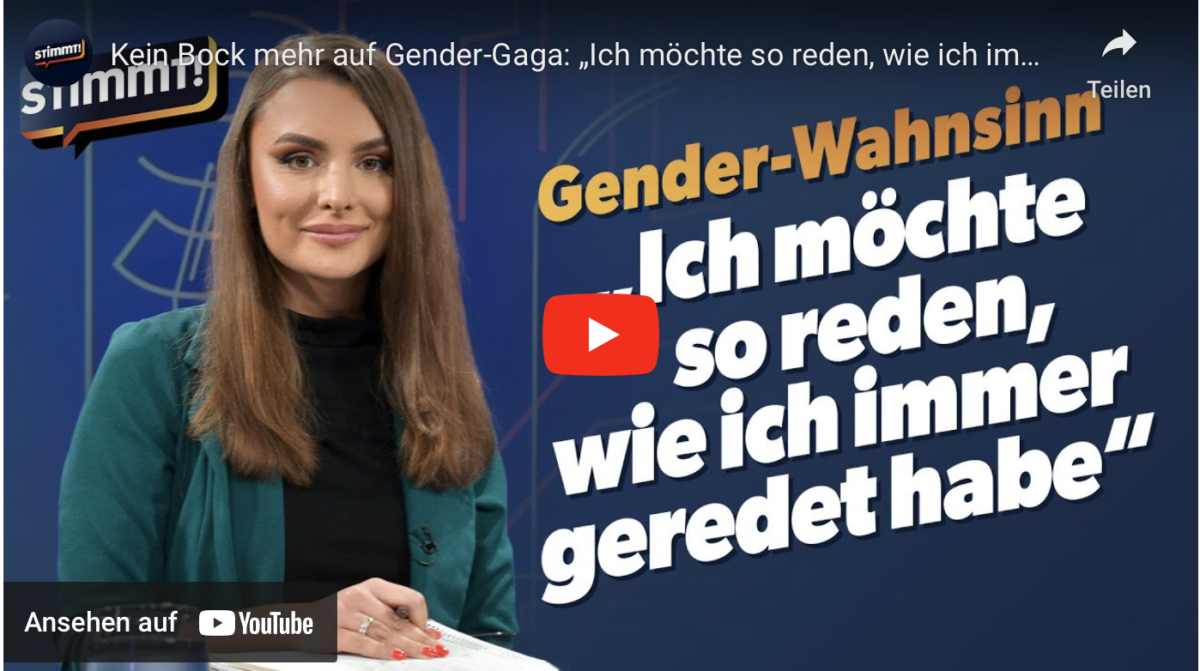 Kein Bock mehr auf Gender-Gaga: „Ich möchte so reden, wie ich immer geredet habe!“