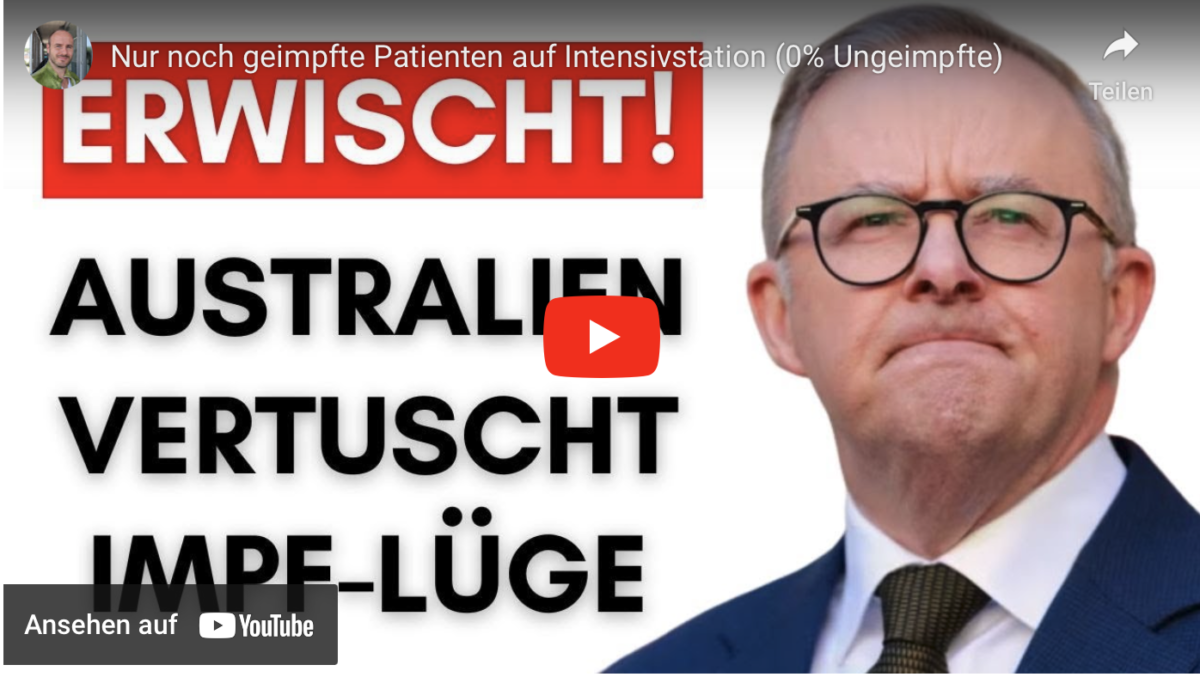 Impflüge aufgeflogen: Nur noch geimpfte Patienten auf Intensivstation (0% Ungeimpfte)!