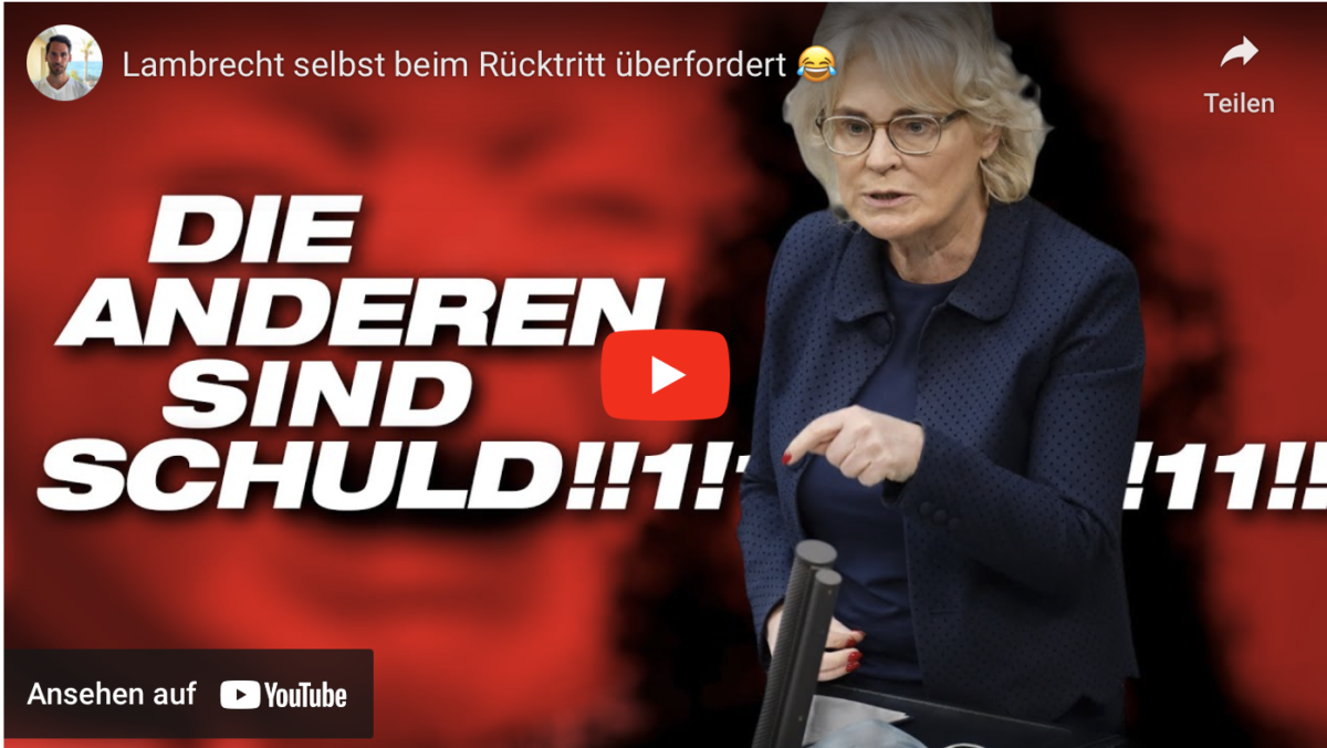 Lambrecht selbst beim Rücktritt überfordert!