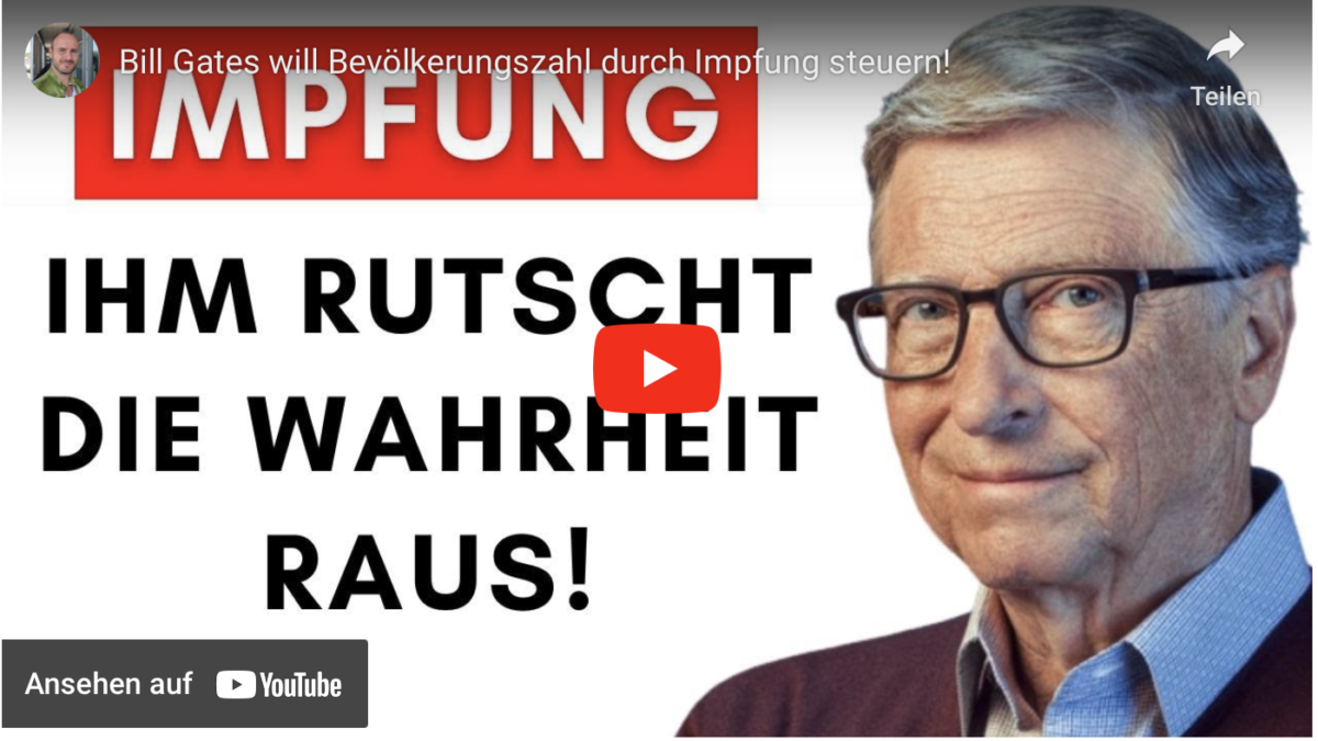 Impfwahrheit rutscht raus! Bill Gates will Bevölkerungszahl durch Impfung steuern!