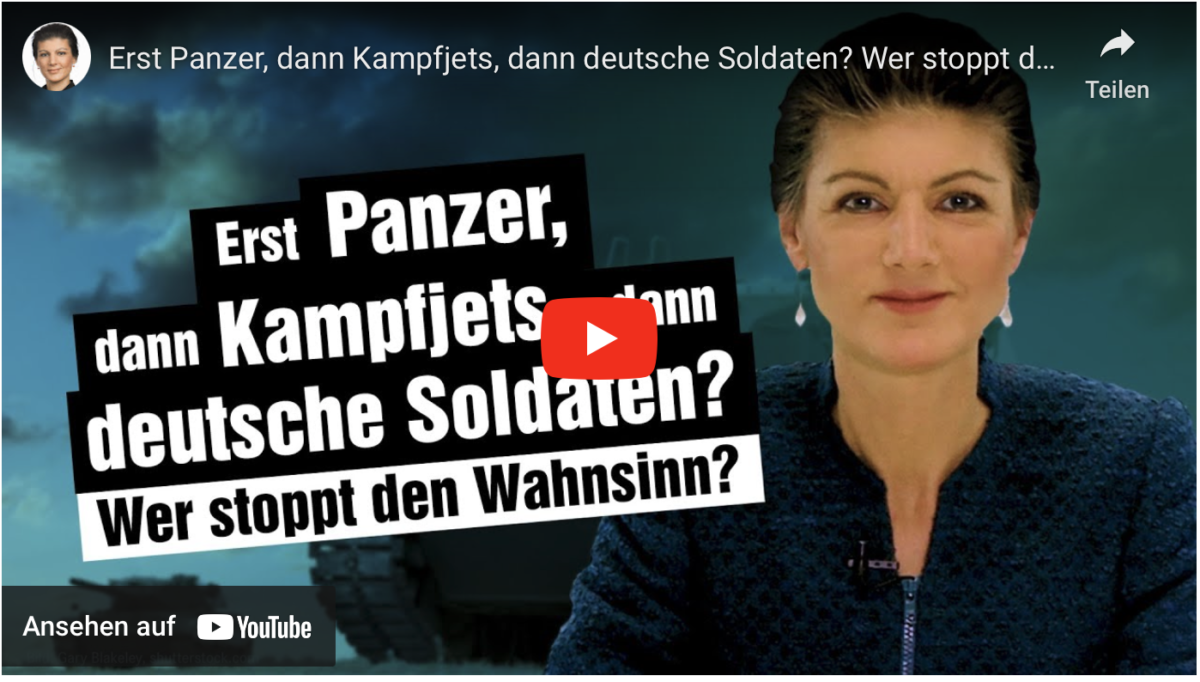 Erst Panzer, dann Kampfjets, dann deutsche Soldaten? Wer stoppt den Wahnsinn?