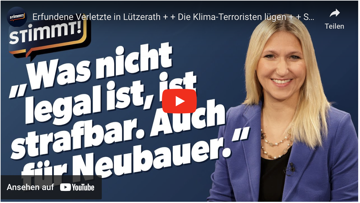 Erfundene Verletzte in Lützerath + + Die Klima-Terroristen lügen + + Stimmt! Der Nachrichten-Talk
