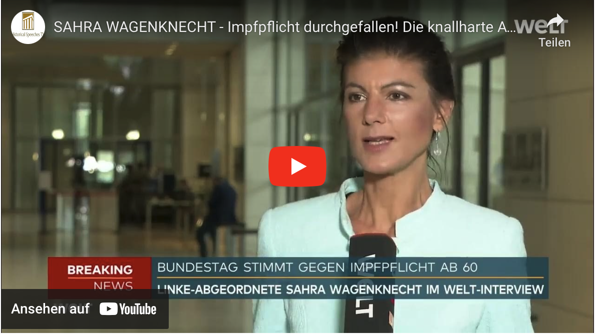 SAHRA WAGENKNECHT – Impfpflicht durchgefallen! Die knallharte Abrechnung mit Karl Lauterbach!