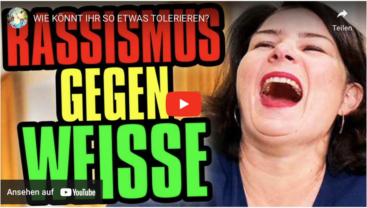 WIE KÖNNT IHR SO ETWAS TOLERIEREN? Rassismus gegen Weisse!
