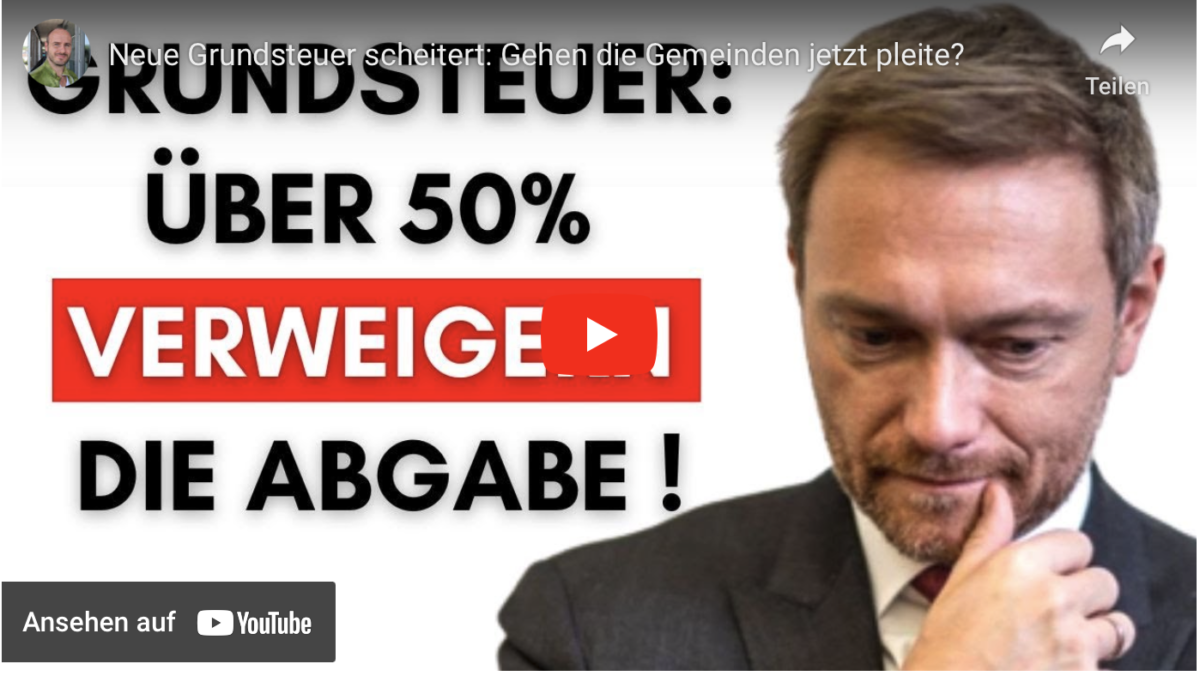 Grundsteuer: Über 50 % verweigern die Abgabe!