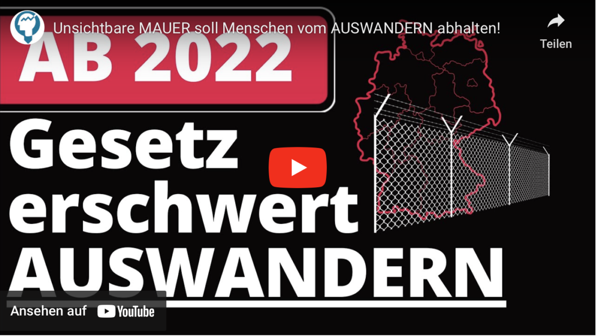 Unsichtbare MAUER soll Menschen vom AUSWANDERN abhalten!