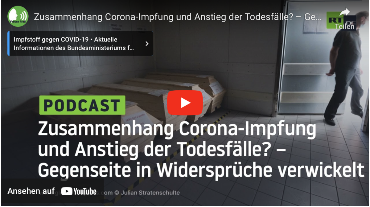 Zusammenhang Corona-Impfung und Anstieg der Todesfälle? – Gegenseite in Widersprüche verwickelt