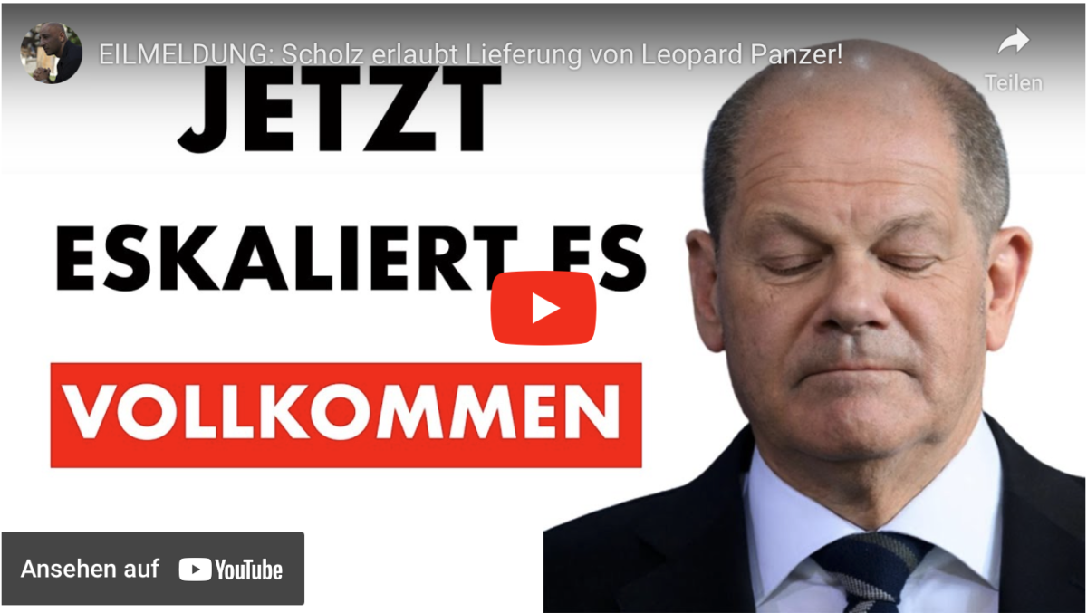 EILMELDUNG: Scholz erlaubt Lieferung von Leopard Panzer!