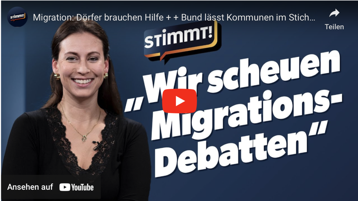 Migration: Dörfer brauchen Hilfe + + Bund lässt Kommunen im Stich + + Stimmt!