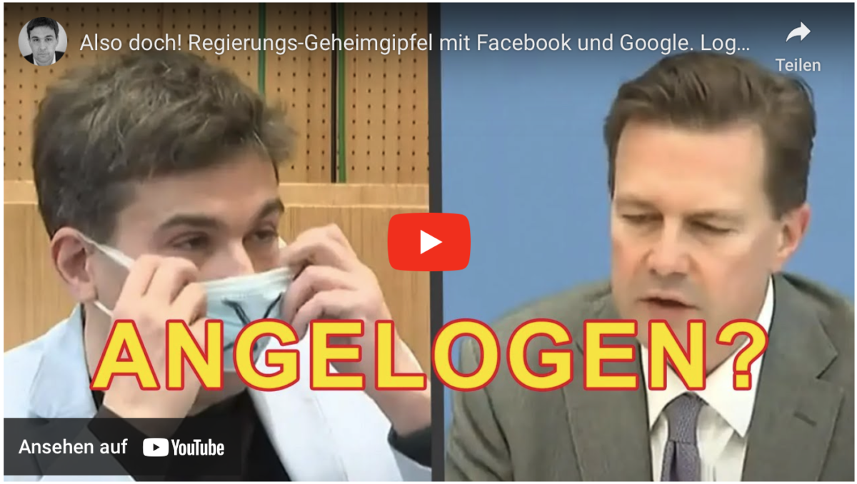 Also doch! Regierungs-Geheimgipfel mit Facebook und Google. Log mich Merkels Sprecher an?