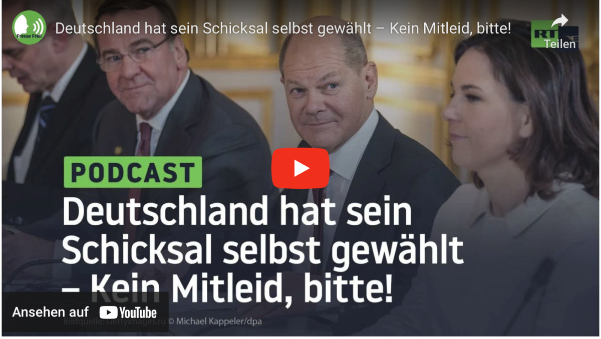 Deutschland hat sein Schicksal selbst gewählt – Kein Mitleid, bitte!