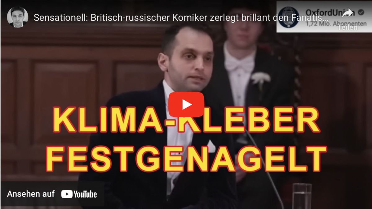 Sensationell: Britisch-russischer Komiker zerlegt brillant den Fanatismus der „woken“ Klima-Jünger