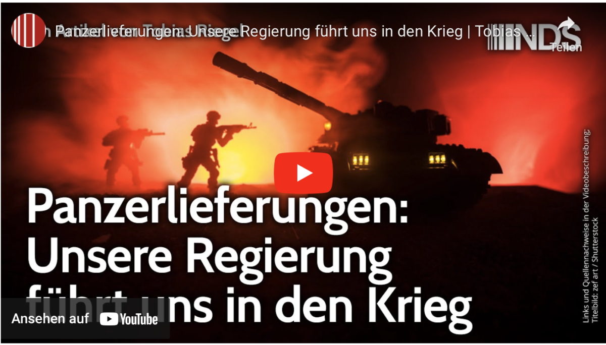 Panzerlieferungen: Unsere Regierung führt uns in den Krieg