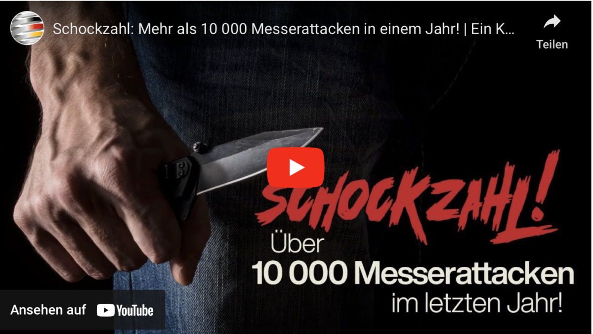 Schockzahl: Mehr als 10 000 Messerattacken in einem Jahr!