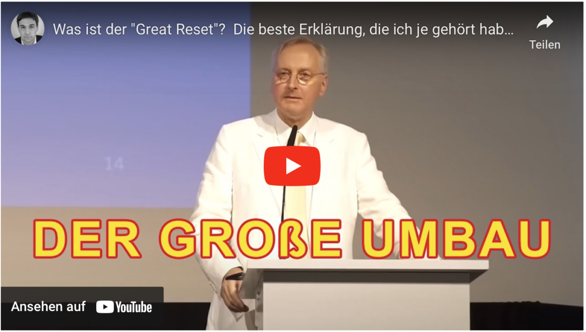 Was ist der „Great Reset“?  Die beste Erklärung, die ich je gehört habe. Nichts für schwache Nerven.