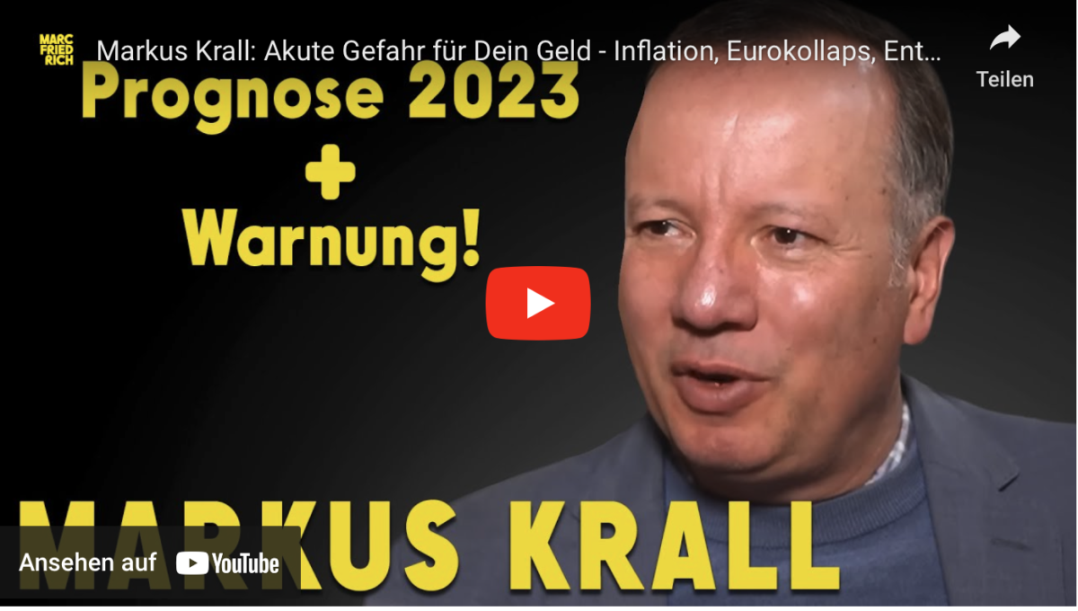Markus Krall: Akute Gefahr für Dein Geld – Inflation, Eurokollaps, Enteignung