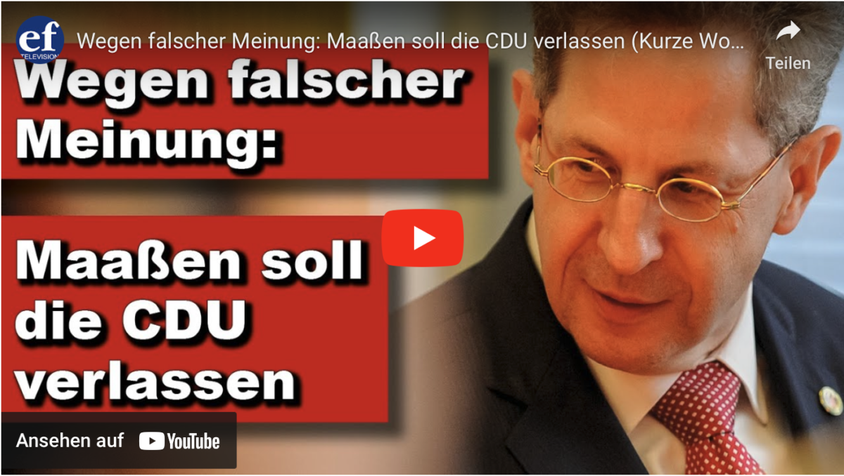 Wegen falscher Meinung: Maaßen soll die CDU verlassen!