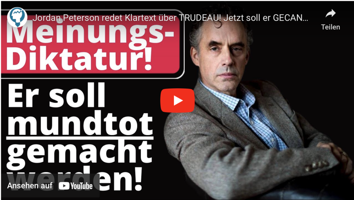 Jordan Peterson redet Klartext über TRUDEAU! Jetzt soll er GECANCELT werden!