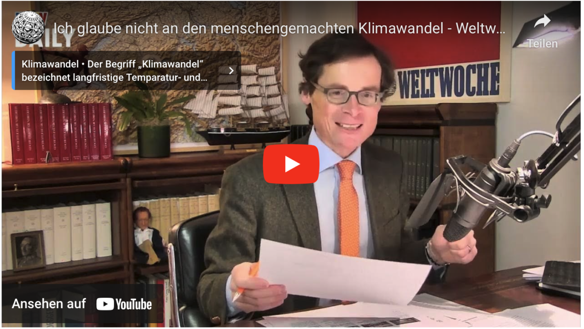 Ich glaube nicht an den menschengemachten Klimawandel!