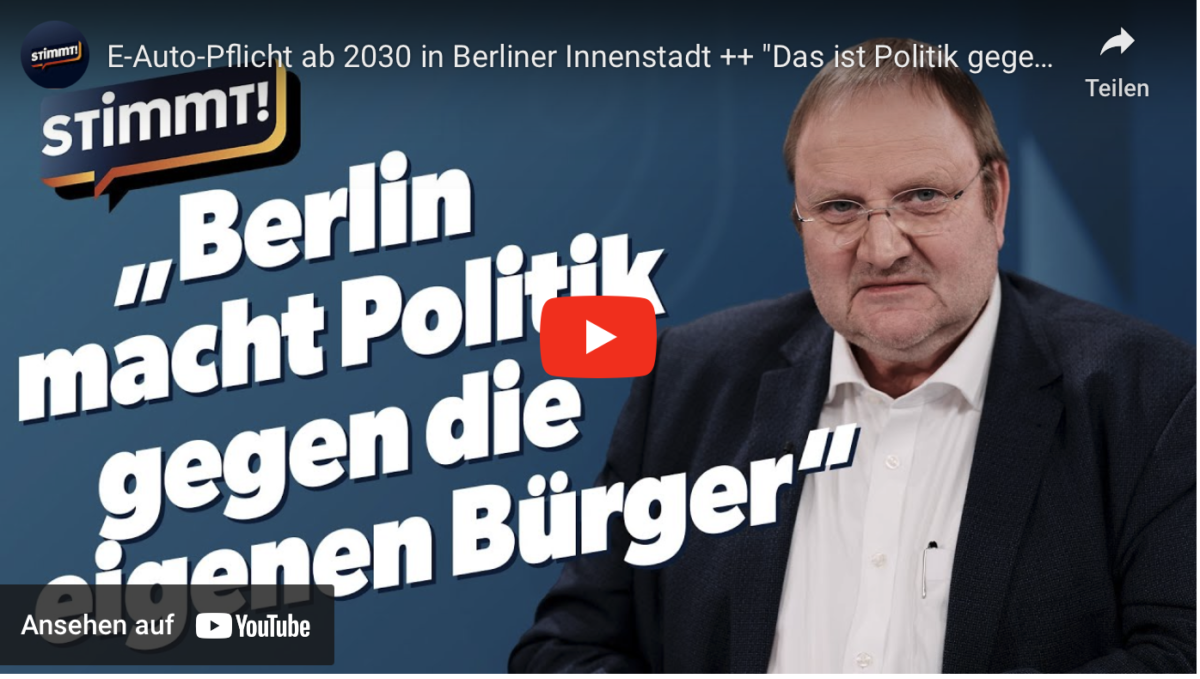 E-Auto-Pflicht ab 2030 in Berliner Innenstadt ++ „Das ist Politik gegen die eigenen Bürger“