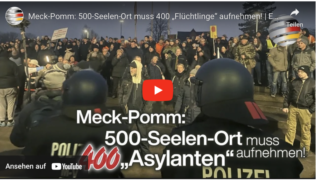 Meck-Pomm: 500-Seelen-Ort muss 400 „Flüchtlinge“ aufnehmen!