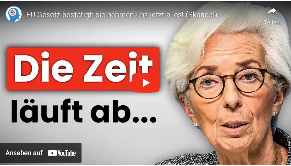EU Gesetz bestätigt: sie nehmen uns jetzt alles! (Skandal)
