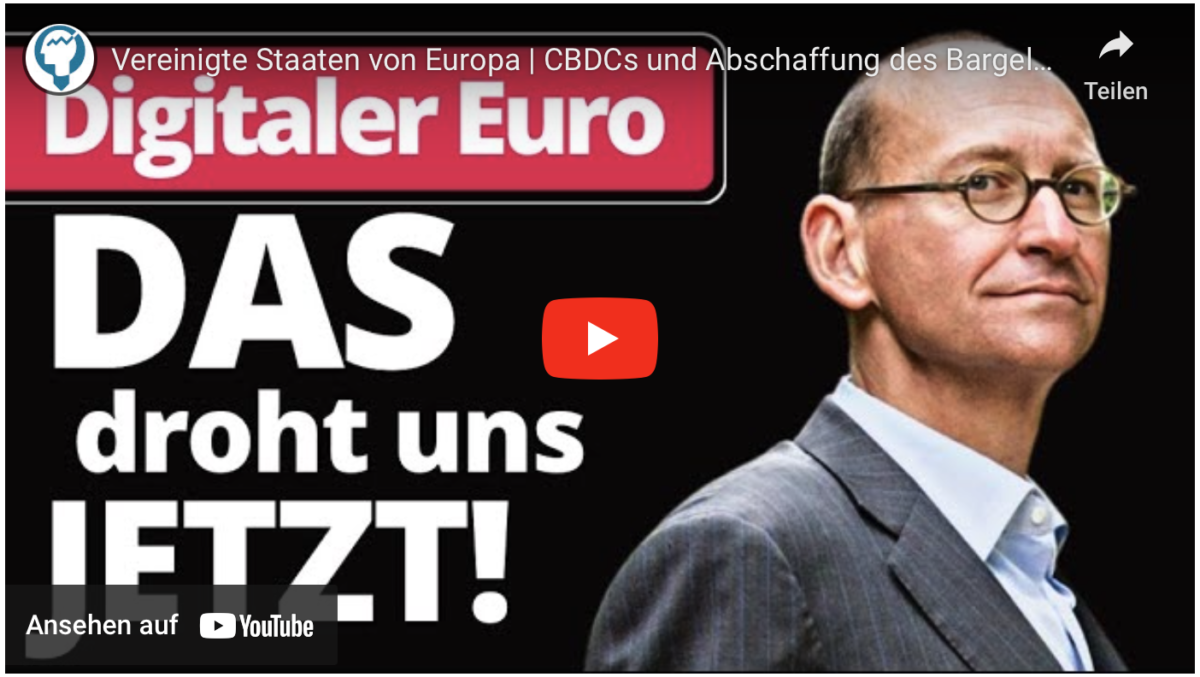 Vereinigte Staaten von Europa | CBDCs und Abschaffung des Bargeldes