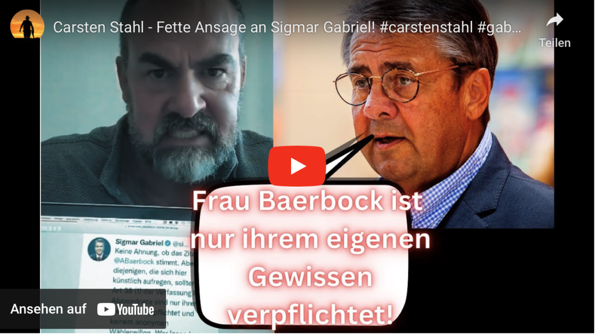 Carsten Stahl – Fette Ansage an Sigmar Gabriel!
