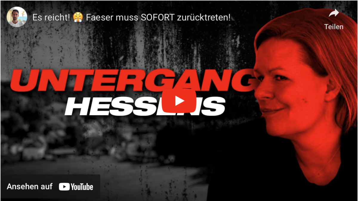 Es reicht! Faeser muss SOFORT zurücktreten!