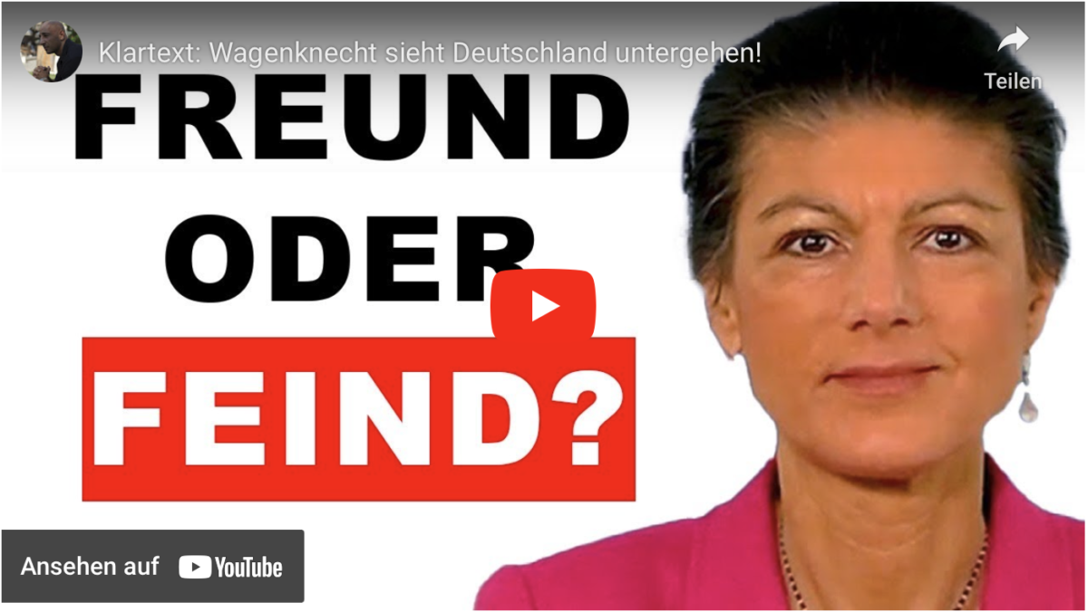 Klartext: Wagenknecht sieht Deutschland untergehen!