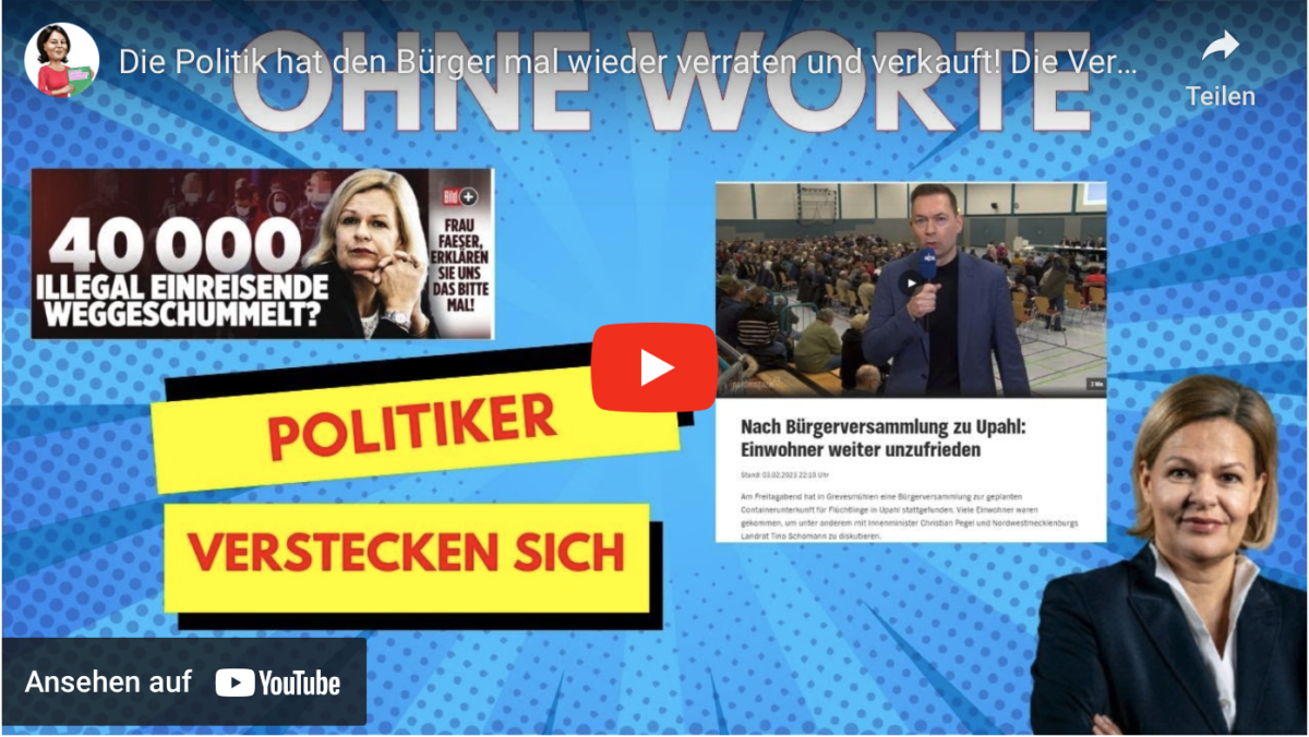 Die Politik hat den Bürger mal wieder verraten und verkauft! Die Verantwortlichen verstecken sich!