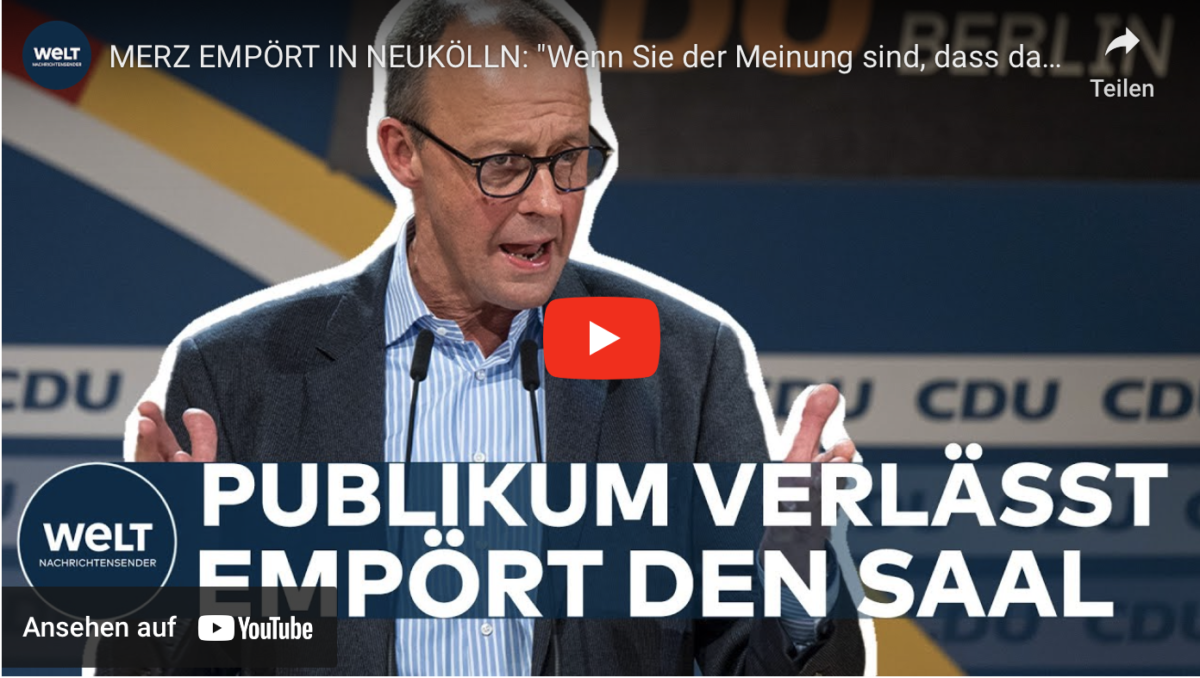 MERZ EMPÖRT IN NEUKÖLLN: „Wenn Sie der Meinung sind, dass das rassistischer Scheiß ist…“