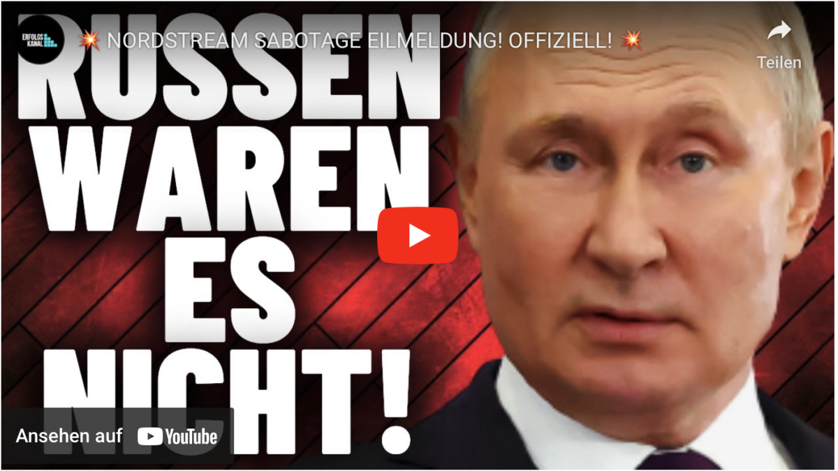 NORDSTREAM SABOTAGE EILMELDUNG! OFFIZIELL!