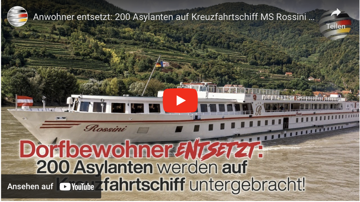 Anwohner entsetzt: 200 Asylanten auf Kreuzfahrtschiff MS Rossini untergebracht!