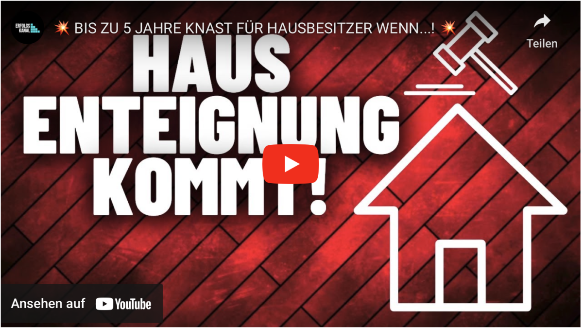Hausenteignung kommt! BIS ZU 5 JAHRE KNAST FÜR HAUSBESITZER WENN…!