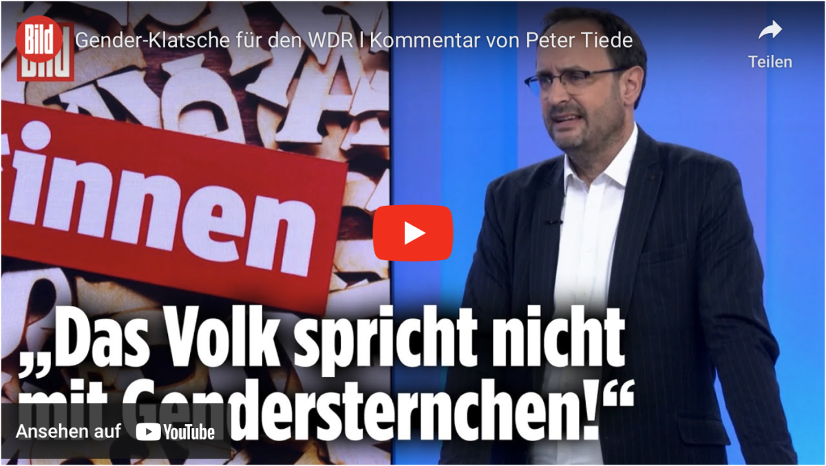 Gender-Klatsche für den WDR!