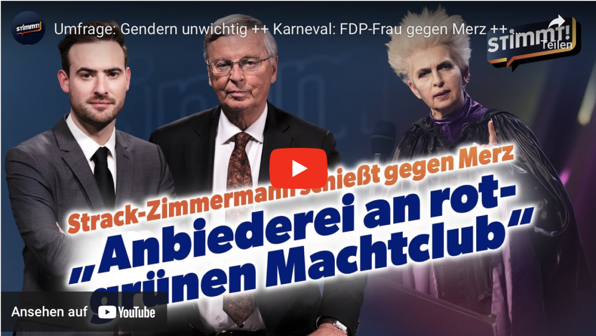 Umfrage: Gendern unwichtig ++ Karneval: FDP-Frau gegen Merz ++ Faesers verschwiegene Dienstreisen