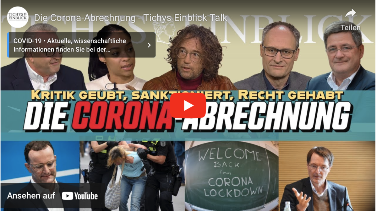 Die Corona-Abrechnung – Tichys Einblick Talk