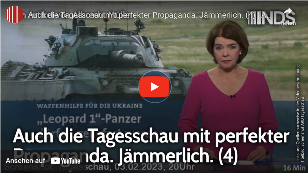 Auch die Tagesschau mit perfekter Propaganda. Jämmerlich!