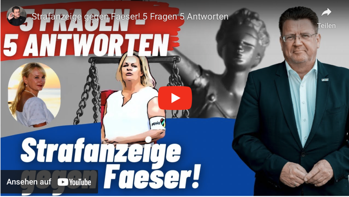 Strafanzeige gegen Faeser! 5 Fragen 5 Antworten