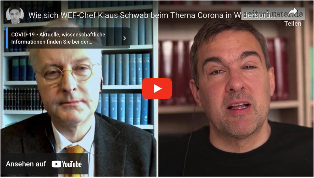 Wie sich WEF-Chef Klaus Schwab beim Thema Corona in Widersprüche verwickelte – und keiner nachfragt