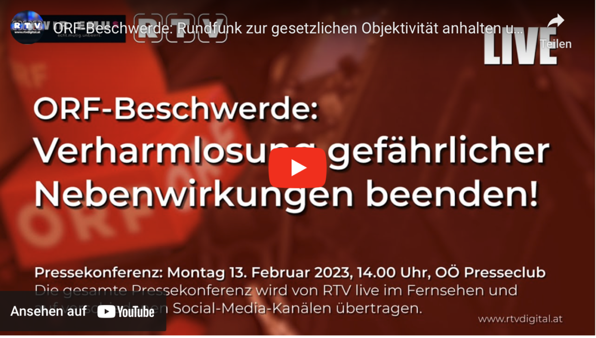 ORF-Beschwerde: Rundfunk zur gesetzlichen Objektivität anhalten und vergangene Fehler aufarbeiten!